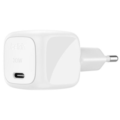 Cargador De Pared Belkin Wca008kq1mwh-b6 Boost Charge Usb-c 30w Blanco Cable 1m Usb-c 