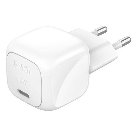 Cargador De Pared Belkin Wca008kq1mwh-b6 Boost Charge Usb-c 30w Blanco Cable 1m Usb-c 