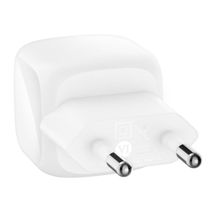 Cargador De Pared Belkin Wca008kq1mwh-b6 Boost Charge Usb-c 30w Blanco Cable 1m Usb-c 
