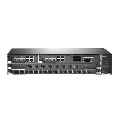 Olt Deltastream Chasis Tp-link Ds-p8000-x2 Soporte Para Dos Tarjetas De Servicio Gpon O Xgs-pon 