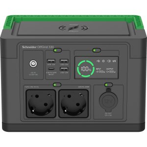 Estacion De Energia Portatil Apc Pps330-gr Offgrid 330 332wh 531w Entrada Cc 2xac Usb Carga Inalambrica Lcd