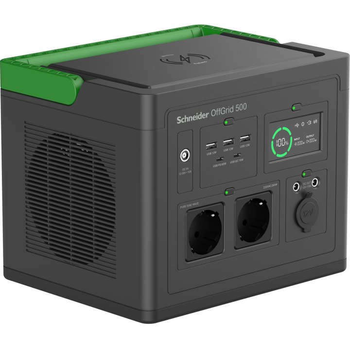 Estacion De Energia Portatil Apc Pps500-gr Offgrid 500 517wh 749w Entrada Cc 2xac Usb Carga Inalambrica Lcd