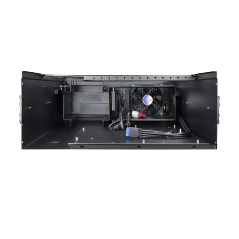 Caja Rack 19" 4u Tooq Rack-406n-usb3 Frontal Con Puerta Y Rejilla Con Llave Chasis De Acero 1.2mm Color Negro