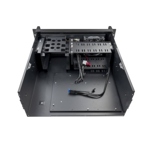 Caja Rack 19" 4u Tooq Rack-406n-usb3 Frontal Con Puerta Y Rejilla Con Llave Chasis De Acero 1.2mm Color Negro