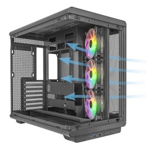 Caja Atx Semitorre Gaming Mars Gaming Mcrev Cristal Templado Gpu 420mm 1x3.5 2x2.5 Negro 2