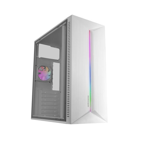 Caja Atx Semitorre Gaming Mars Gaming Mcblaze Cristal Templado Gpu 300mm 1x3.5 3x2.5 Blanco