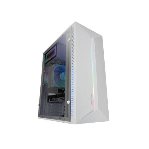 Caja Atx Semitorre Gaming Mars Gaming Mcblaze Cristal Templado Gpu 300mm 1x3.5 3x2.5 Blanco
