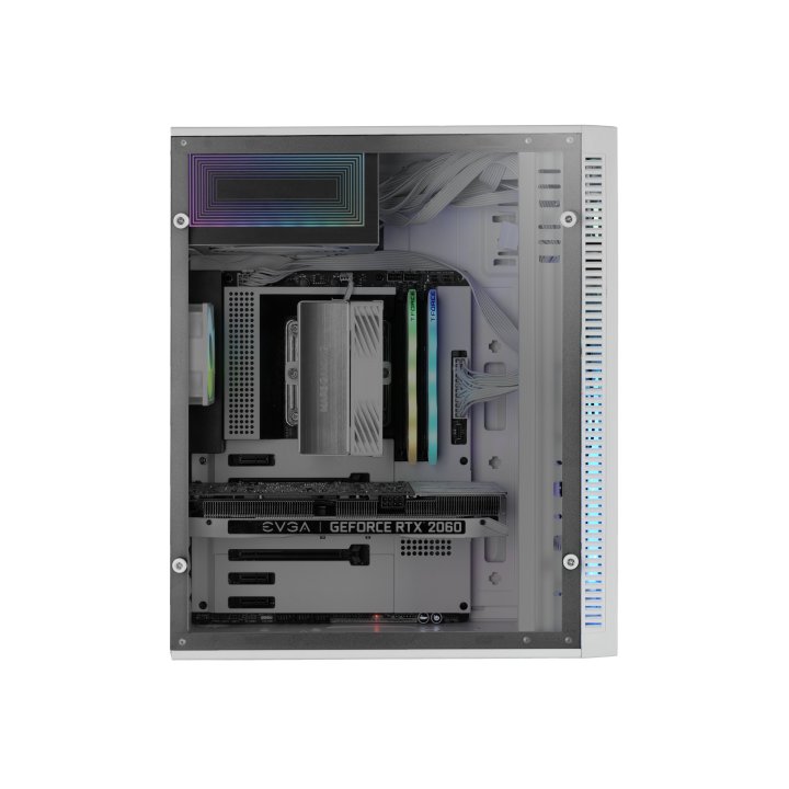 Caja Atx Semitorre Gaming Mars Gaming Mcblaze Cristal Templado Gpu 300mm 1x3.5 3x2.5 Blanco