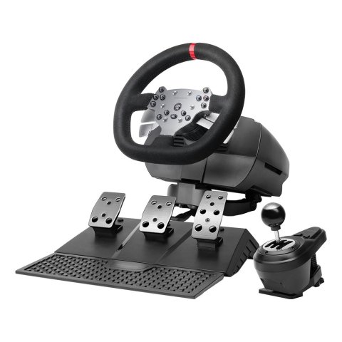 Volante Mars Gaming Mwhrsx Force Feedback Motor Dual Pedales Y Palanca Multiplataforma