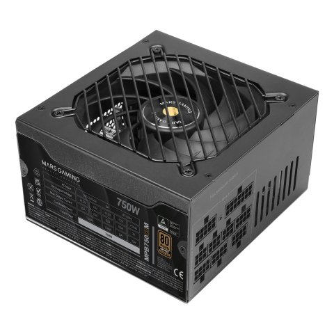 Fuente De Alimentacion Mars Gaming 750w Modular Atx 80+ Bronze 140mm Silent Negro
