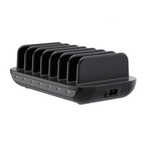Estacion De Carga Usb Conceptronic 160w Ozul07b 7xusb-c Pd Color Negro
