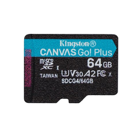 Memoria Sd Micro-sdxc 64gb Gen 4 200mb s V30+ Adaptador Canvas-go Plus Sdcg4 64gb