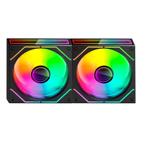 Kit 2xventilador Interno Argb Mars Gaming Mf3dprox2 Negro 120mm Argb 360º Pwm