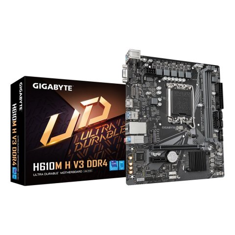 Pb Gigabyte H610m H V3 Ddr4 M-atx Skt 1700 Intel Gen 12 13 14 2xddr4 3200mhz Hdmi Vga Usb3,2 1xm.2