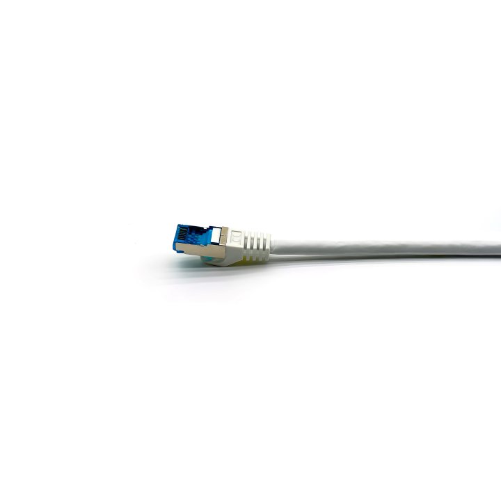 Latiguillo Apantallado S ftp Categoria 6a  Conector Angulo Recto Libre Halogenos 2m Color Blanco
