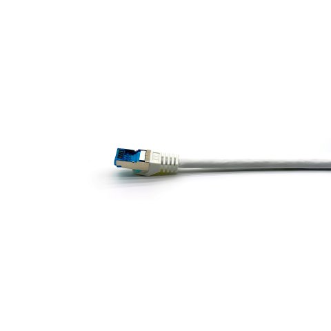 Latiguillo Apantallado S ftp Categoria 6a  Conector Angulo Recto Libre Halogenos 3m Color Blanco