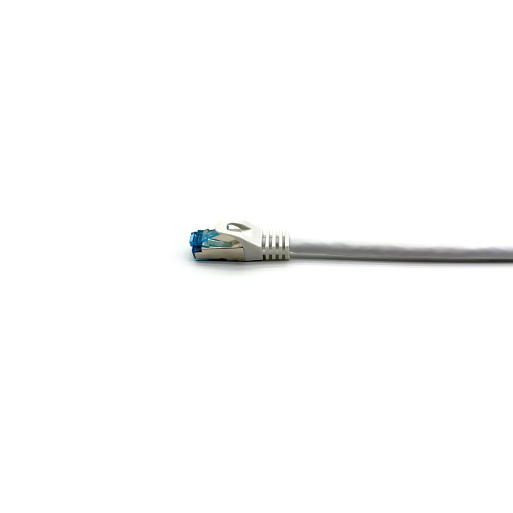 Latiguillo Apantallado S ftp Categoria 6a  Conector Angulo Recto Libre Halogenos 5m Color Blanco