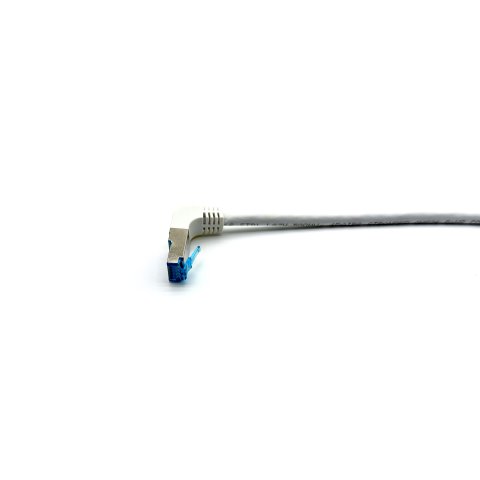 Latiguillo Apantallado S ftp Categoria 6a  Conector Angulo Recto Libre Halogenos 5m Color Blanco