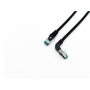 Latiguillo Apantallado S ftp Categoria 6a  Conector Angulo Recto Libre Halogenos 2m Color Negro