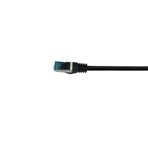 Latiguillo Apantallado S ftp Categoria 6a  Conector Angulo Recto Libre Halogenos 0.5m Color Negro