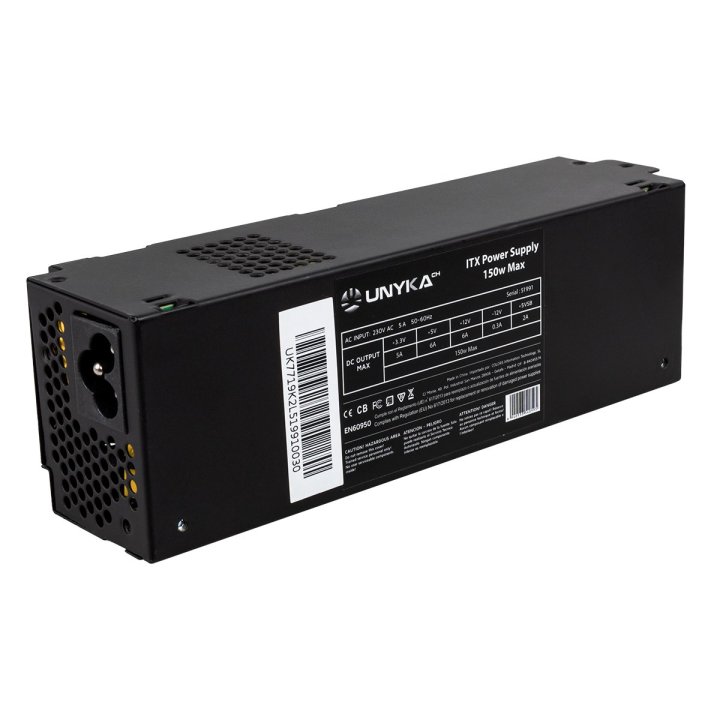 Fuente De Alimentacion Itx Unykach 150w 51991 Ventilador 40mm Dimensiones 170 (l) X 55 (w) X 50 (h) Mm