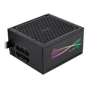 Fuente De Alimentacion Modular Aerocool 650w Lux Pro Certificado 80+ Bronze Apfc Vent. 14cm Rgb