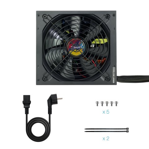 Fuente De Alimentacion Tooq 750w Tqapolo-750sp Fan 12cm 5 Sata Molex Pcie (6+2 Y 6) Interruptor Negra Destinada A Reparacione