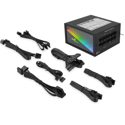 Fuente Alimentacion Aerocool Mirage 650w Modular Certificado 80 Plus Gold Pfc Activo, Vent. 12x12cm Ultra Silencioso Haswell 