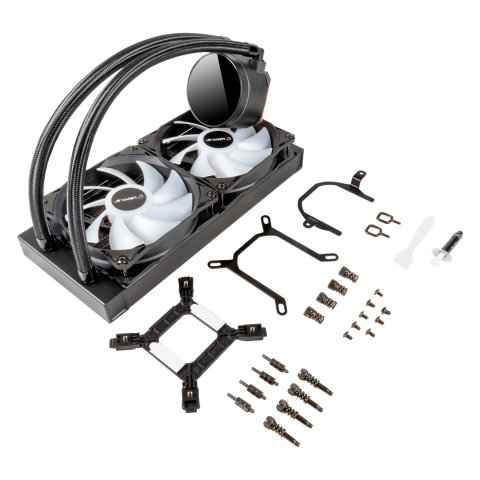Sistema De Refrigeracion Liquida Unyka Uk352101 Aquastorm 240 2x120mm 1800rpm Iluminacion Argb Pantalla Lcd Intel Y Amd