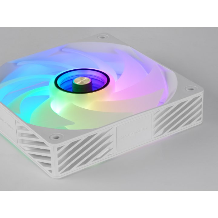 Kit 4xventilador Interno Argb Mars Gaming Mf3dprokit Blanco 120mm Argb Hub Rf Remote