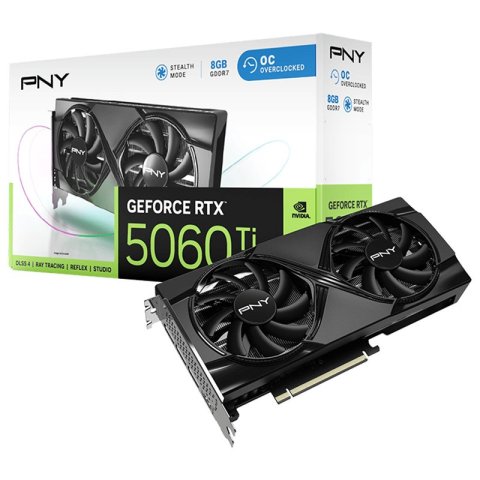 Vga Pny Geforce Rtx 5060 Ti Oc 8gb Gddr7 128 Bit Cuda 4608 3xdp 1xhdmi Tdp 180w Dual Fan5060ti  Vcg5060t8dfxpb1-o