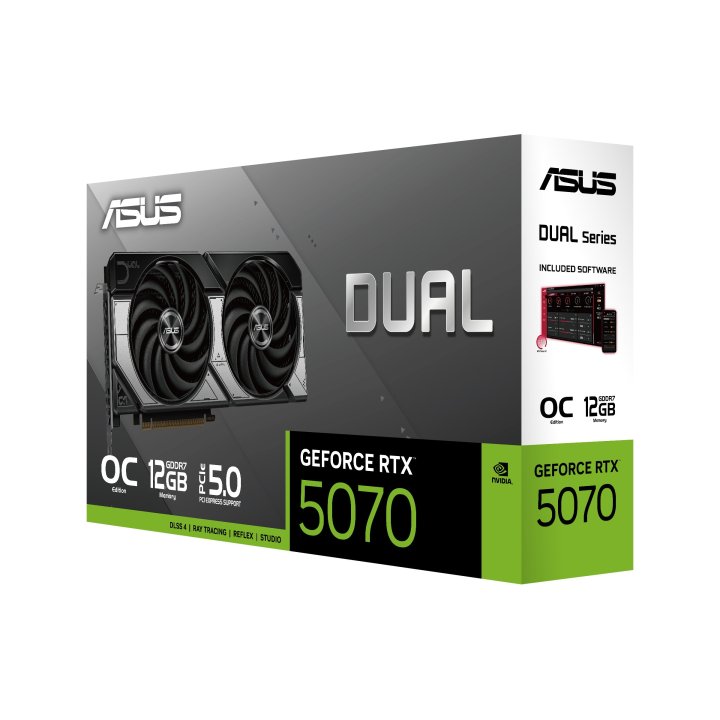 Vga Asus Geforce Rtx 5070 Oc 12gb Gddr7 3xdp 1xhdmi Cuda 6144 192bit Dual Fan