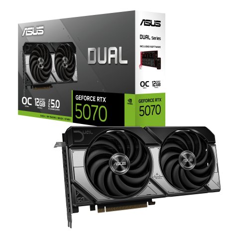 Vga Asus Geforce Rtx 5070 Oc 12gb Gddr7 3xdp 1xhdmi Cuda 6144 192bit Dual Fan