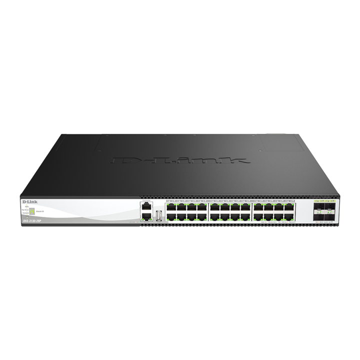 Switch Gestionable L3 D-link Stackable Dxs-3130-28p Multigigabit L3 24px10g Poe++ 4px10/25g Sfp28p