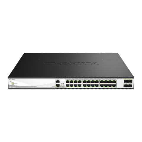 Switch Gestionable L3 D-link Stackable Dxs-3130-28p Multigigabit L3 24px10g Poe++ 4px10/25g Sfp28p