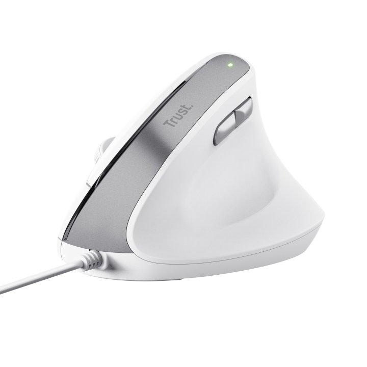 Mouse Trust Ergo Bayo Ii 25144 Dpi Ajustable 800-2400ppp 6 Botones Cable 150cm Blanco