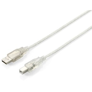 Cable Usb-a  2.0 Equip Tipo A - B   Transparente 5m