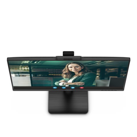 Monitor 24" Dp Hdmi Aoc 24p3qw Ips Fhd 1ms 75hz 2x5w Webcam Hub Usb Vesa 100x100 Negro