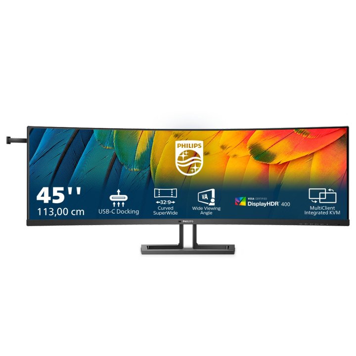 Monitor 45" Curvo Usb-c Dp Hdmi Philips 45b1u6900c Va 5120x1440 75hz 4ms Vesa 2x5w Negro