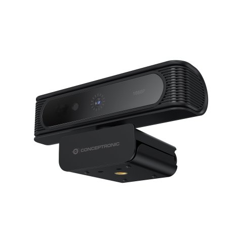 Webcam Fhd Conceptronic Amdis 1080p Usb Reconocimiento Facial Windows Hello 30fps Angulo Vision 80º