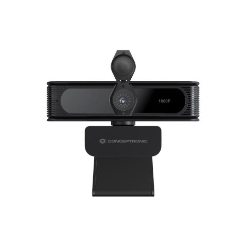 Webcam Fhd Conceptronic Amdis 1080p Usb Reconocimiento Facial Windows Hello 30fps Angulo Vision 80º