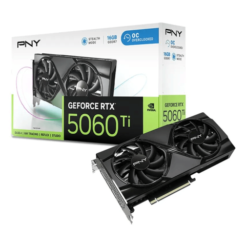 Vga Pny Geforce Rtx 5060 Ti Oc 16gb Gddr7 128 Bit Cuda 4608 3xdp 1xhdmi Tdp 180w Dual Fan5060ti