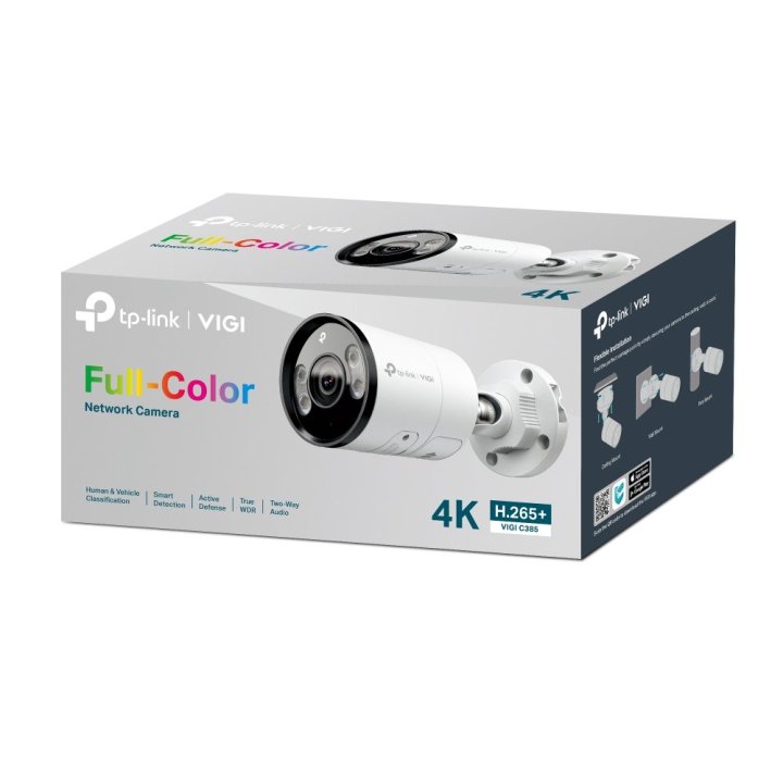 Camara Exterior Ip Tp-link Vigi C385(4mm) Ip67 8mp 4k H265+ Vision Nocturna Color Poe   12v