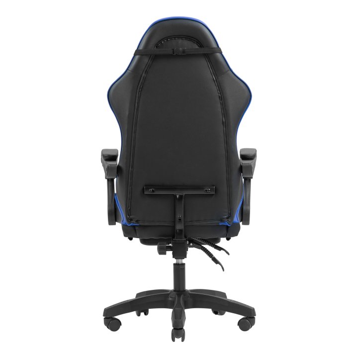 Silla Gamer Mars Gaming Mgcxbbl Negra Y Azul Reclinable Reposabrazos Ajustable Reposapies Cojines