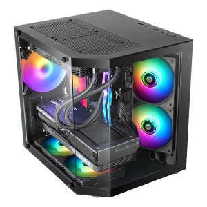 Caja Microatx Mars Gaming Mc3tlite Negro 3 Paneles Cristal Templado Gpu Max. 275mm 1x3.5 2x2.5 2