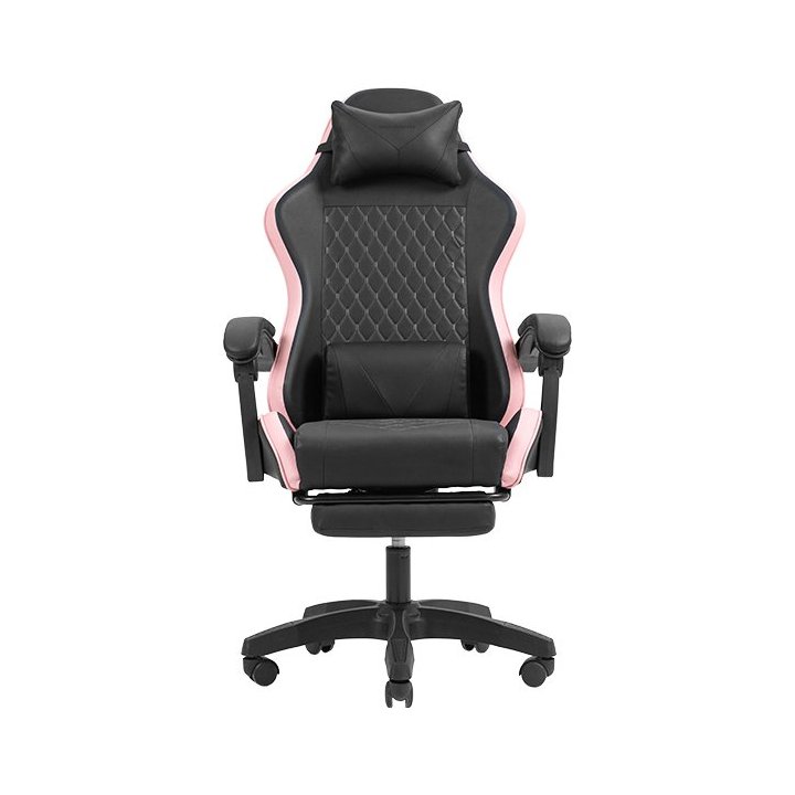 Silla Gamer Mars Gaming Mgcxbpk Negra Y Rosa Reclinable Reposabrazos Ajustable Reposapies Cojines