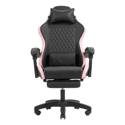 Silla Gamer Mars Gaming Mgcxbpk Negra Y Rosa Reclinable Reposabrazos Ajustable Reposapies Cojines
