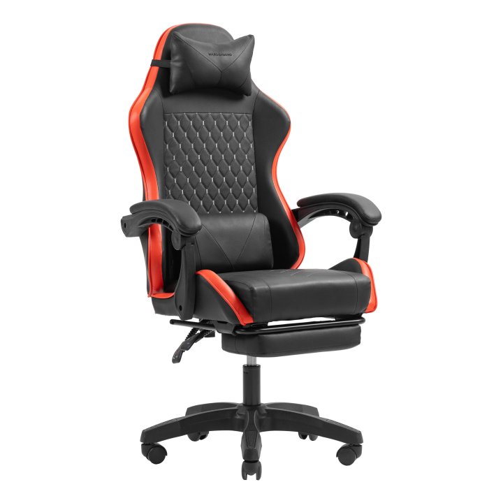Silla Gamer Mars Gaming Mgcxbbl Negra Y Roja Reclinable Reposabrazos Ajustable Reposapies Cojines