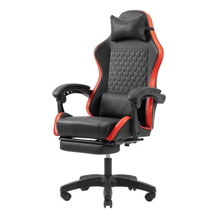 Silla Gamer Mars Gaming Mgcxbbl Negra Y Roja Reclinable Reposabrazos Ajustable Reposapies Cojines
