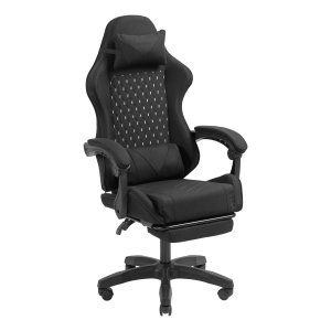 Silla Gamer Mars Gaming Mgcxfgrb Negra Reclinable Reposabrazos Ajustable Reposapies Cojines Acabado Textil 2